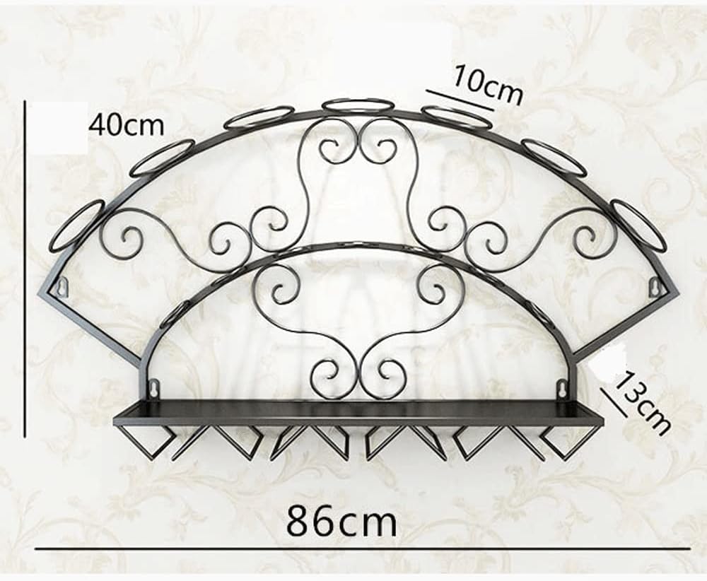 ワインホルダー 7本用 鉄製壁掛けワインラック ワイングラスホルダー